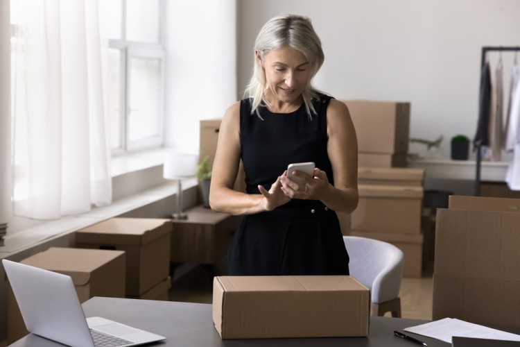 Old Lady Calling For Self Storage Service